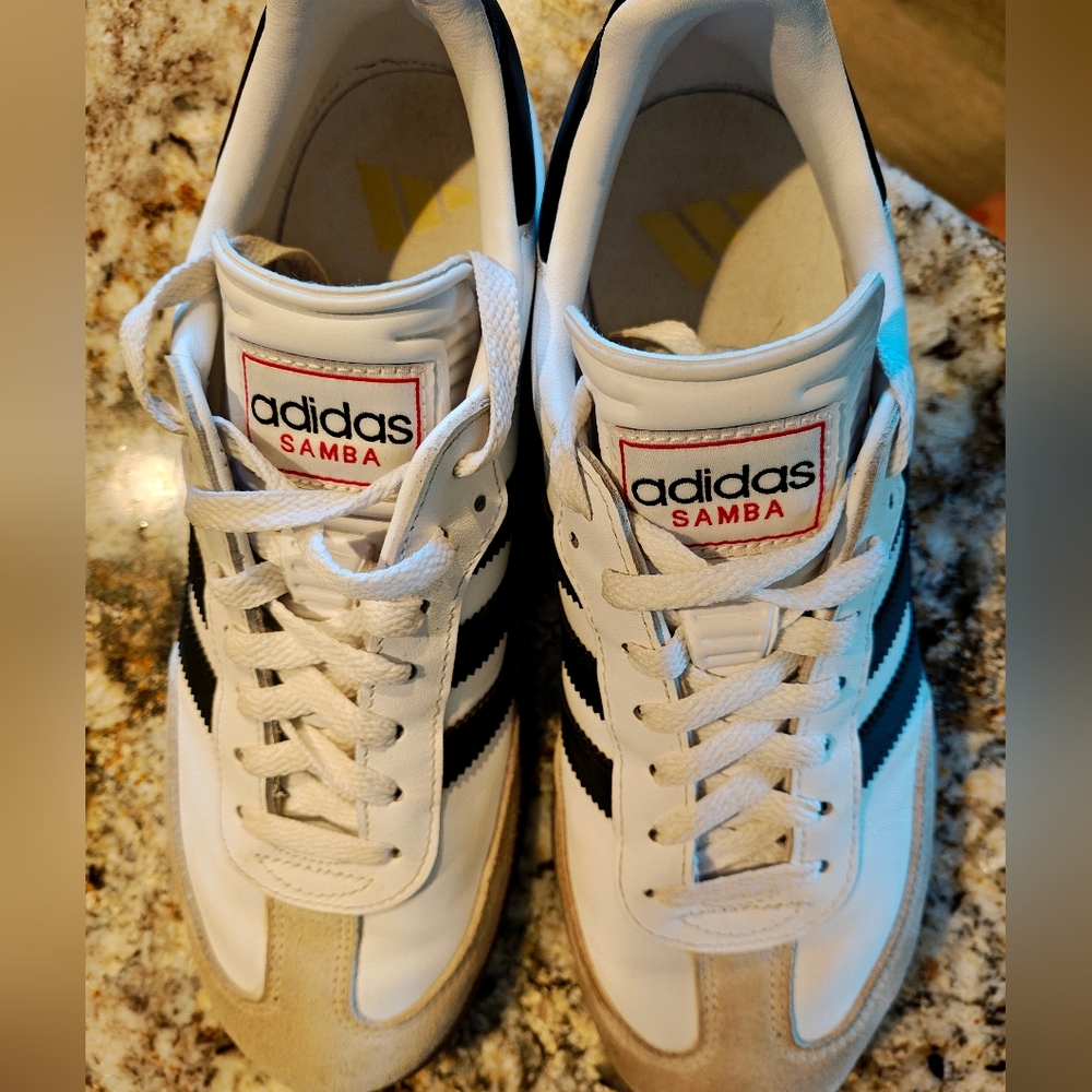 Adidas Samba White and Black Men's Shoes 8.5 - Picture 3 of 6